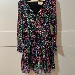 Kate Spade Metallic Multi Polka Dot Dress